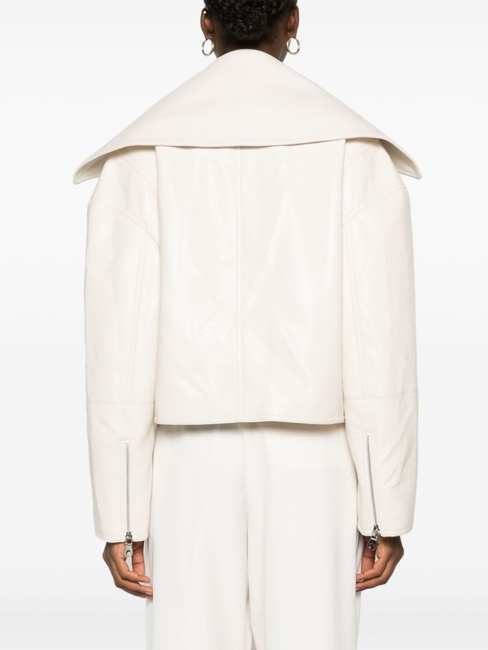 Ado cropped biker jacket - 4