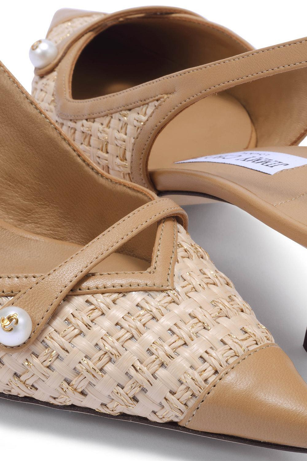 Amita Slingback Pump - Cappucino Raffia - 5