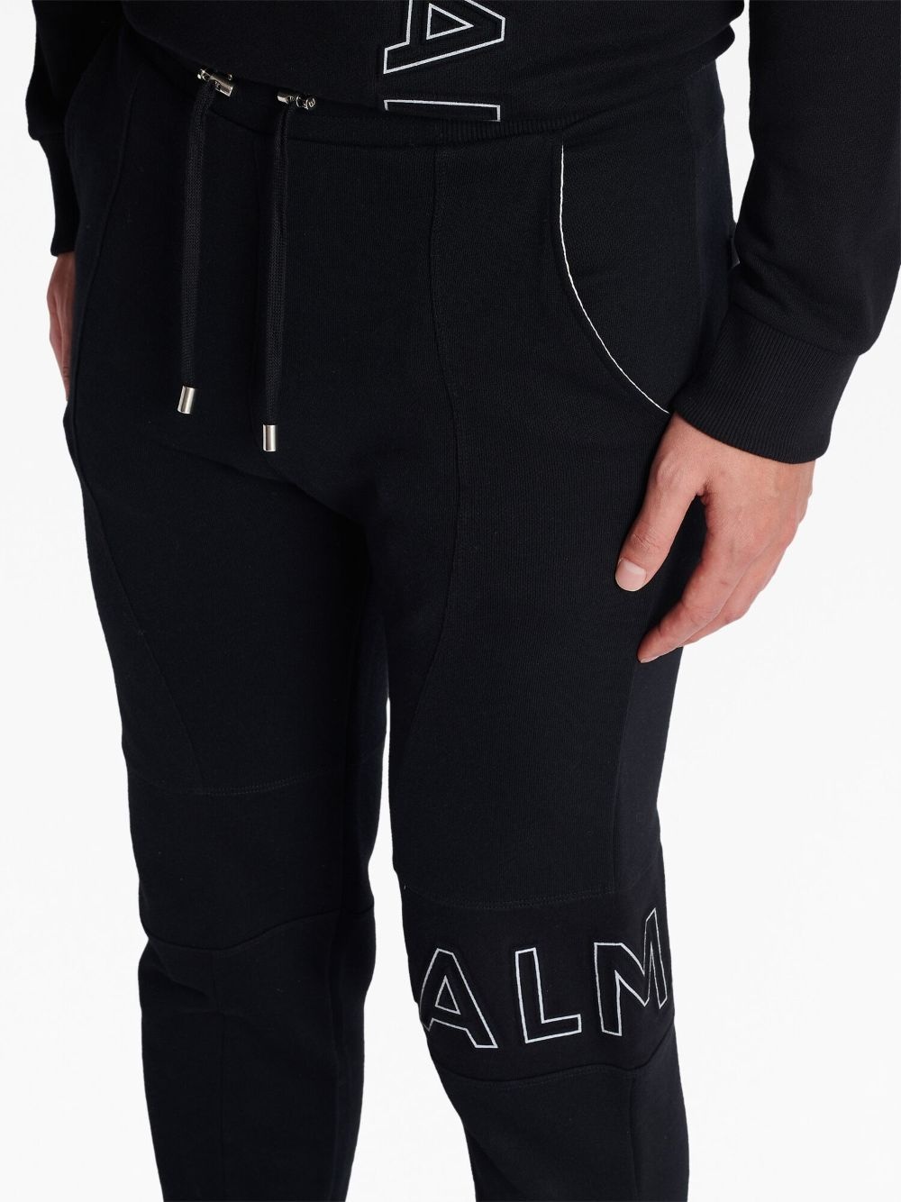 reflective-detail drawstring track pants - 6
