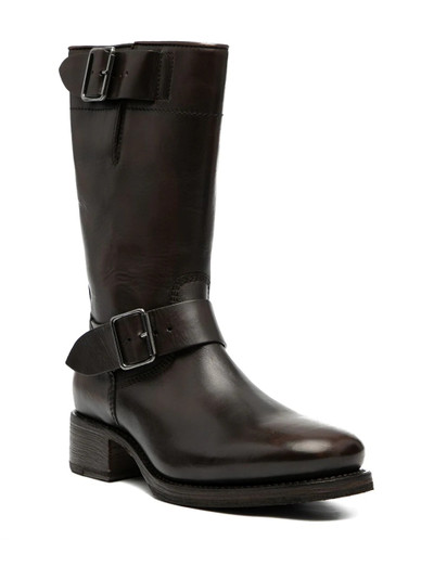 DSQUARED2 buckle-detail mid-calf leather boots outlook