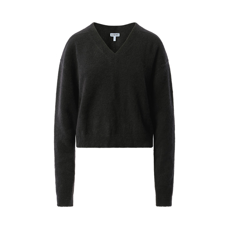 Rick Owens Tommy V Neck Sweater in Black outlook