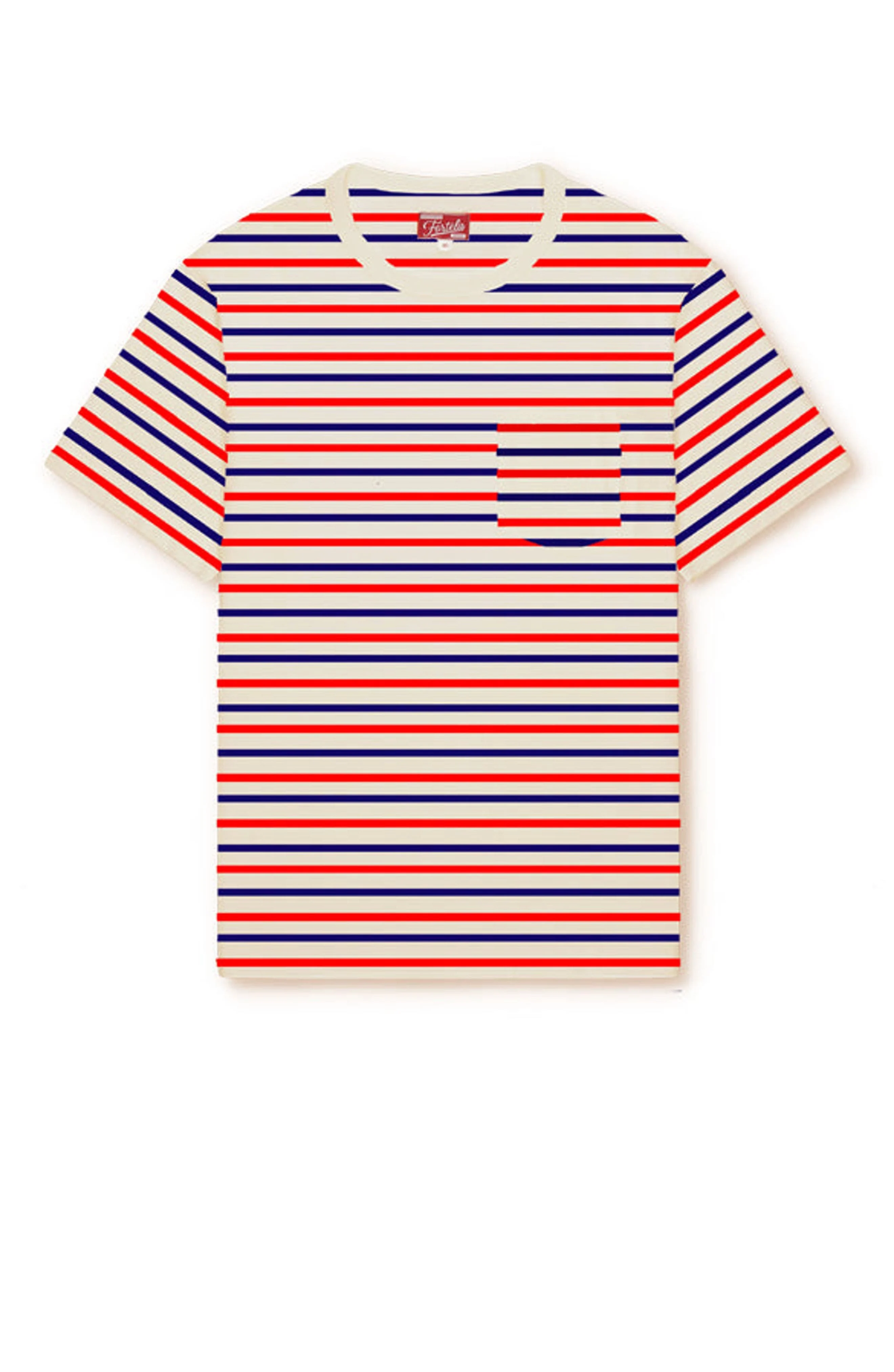 Fortela Yakut Ribbed Motif T-Shirt in Red/blue Stripes at Nordstrom - 1