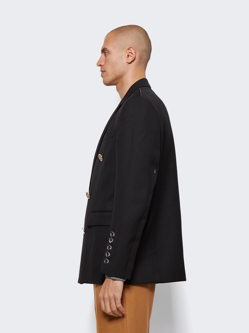 EKD Button Detail Tailored Jacket Black - 4