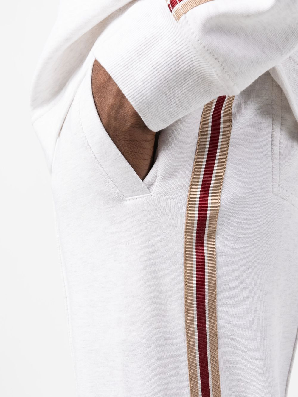 striped-trim cotton track pants - 5