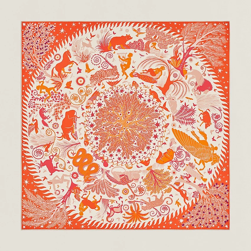 Sous le Charme d'Orphee double face scarf 90 - 4
