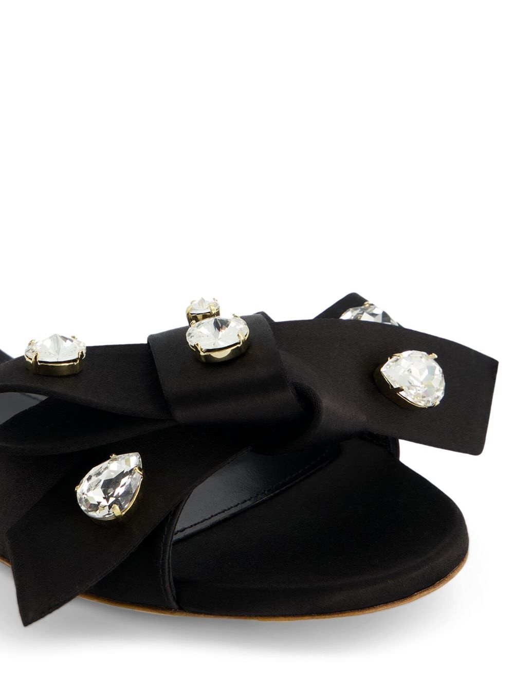 crystal-embellished leather sandals - 5