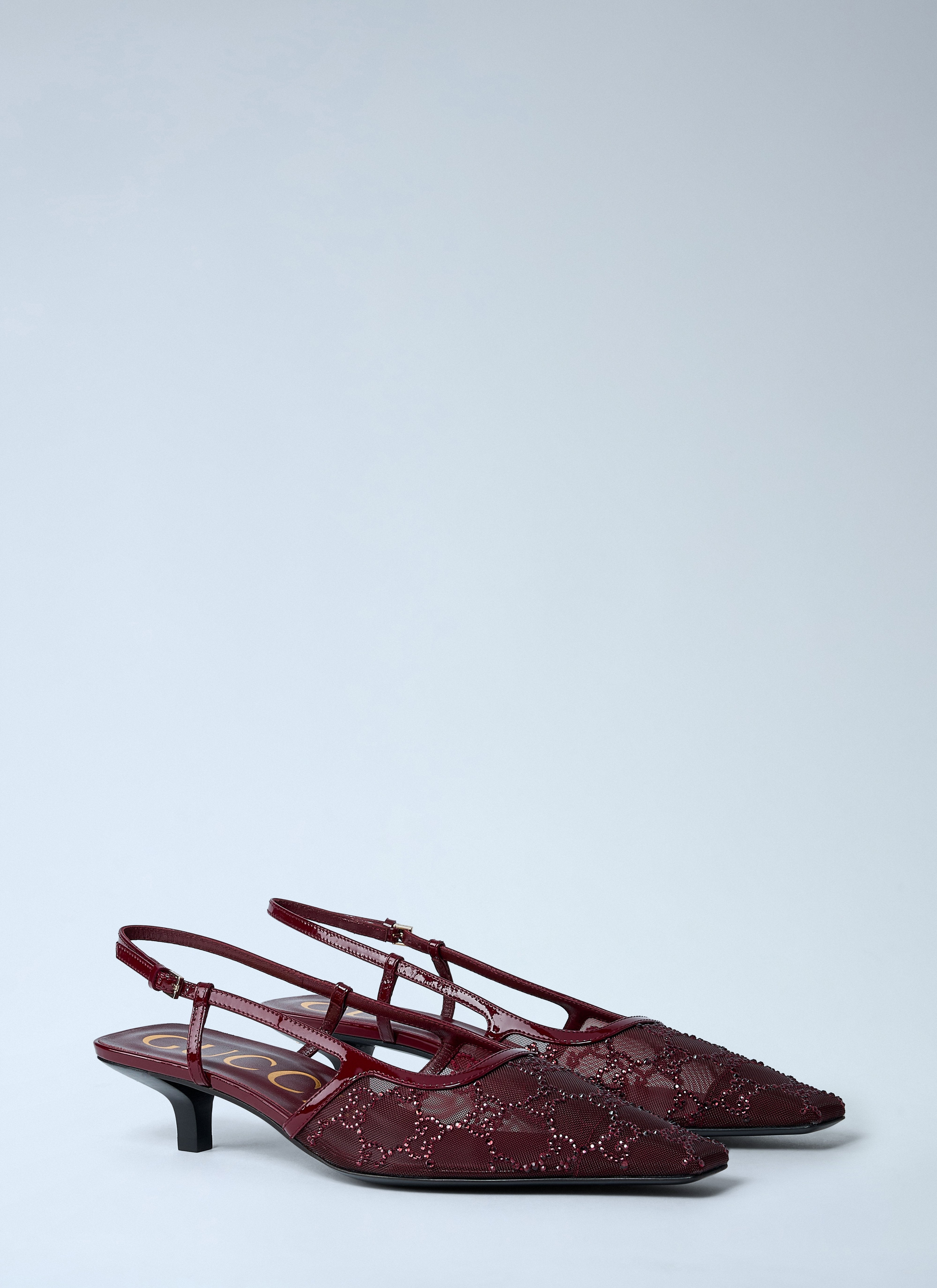 Gucci Women Gg Crystal Slingback Pumps - 2