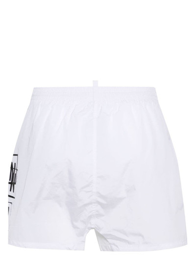 DSQUARED2 Icon Stamps-print swim shorts outlook
