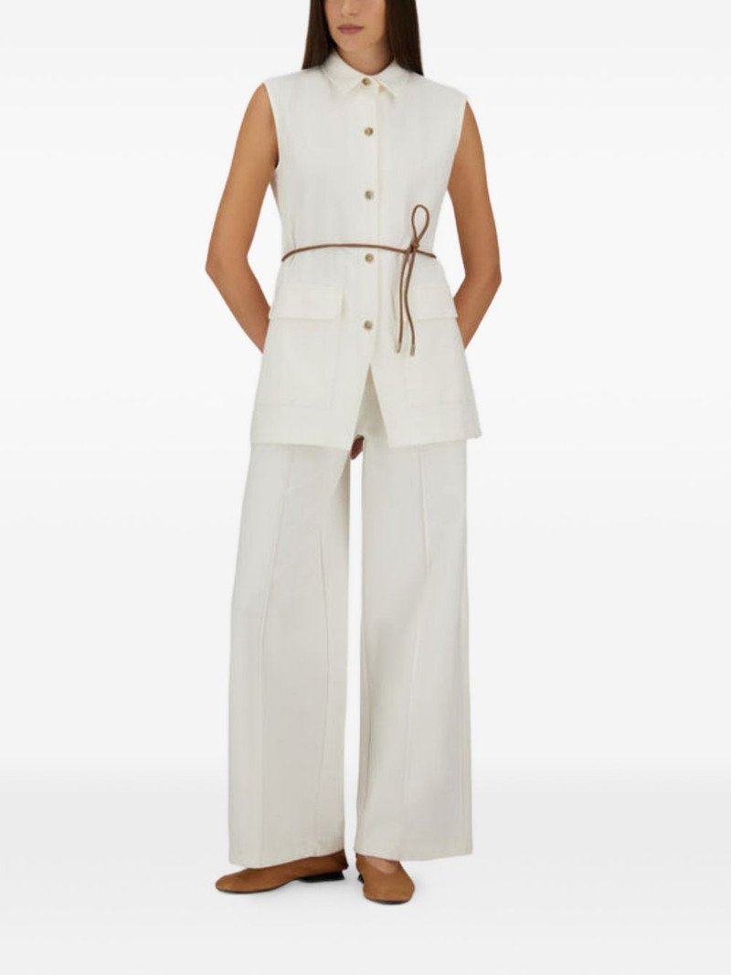 Herno button belted waistcoat outlook