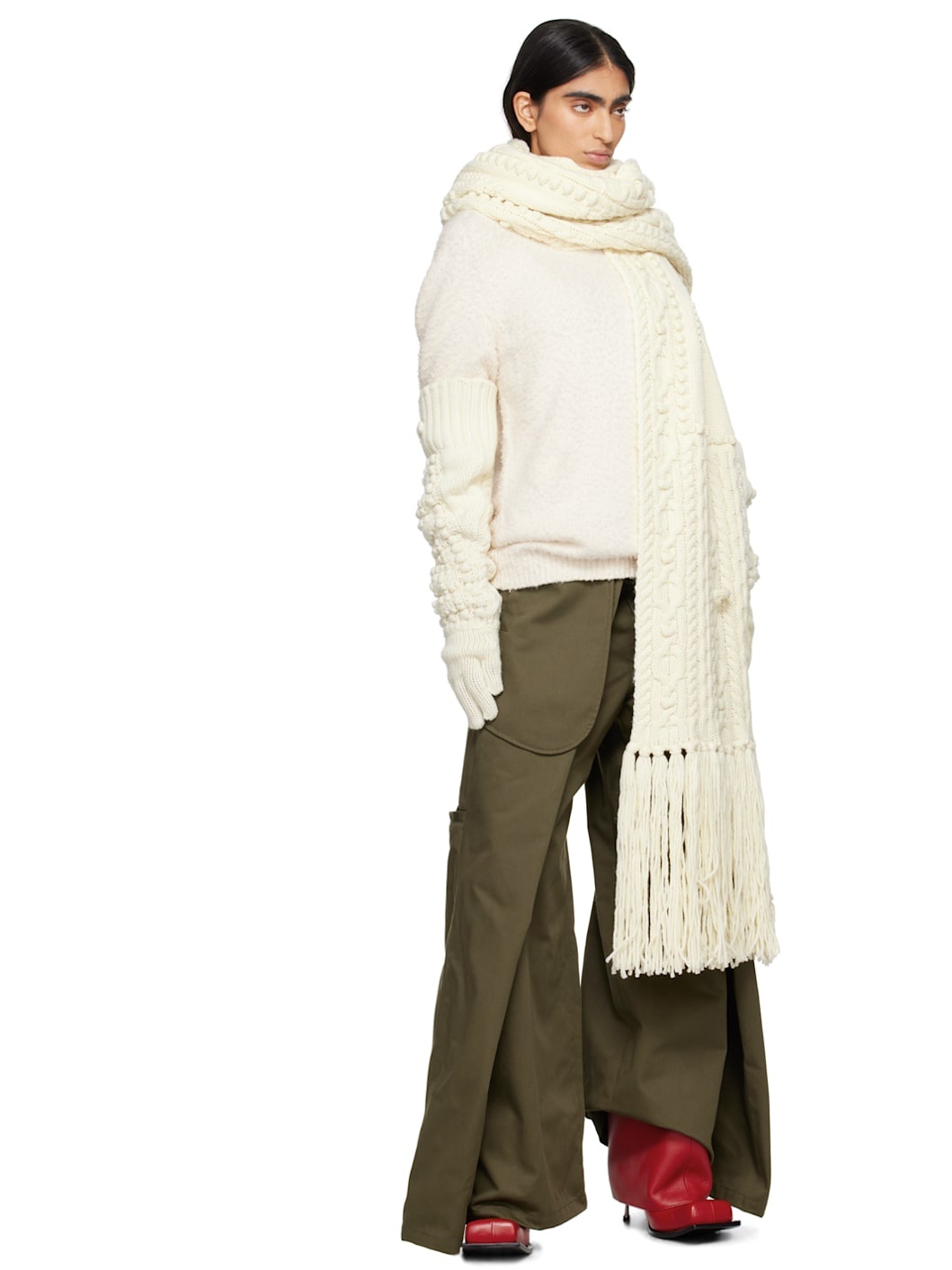 Off-White Knitted Je T'aime Scarf - 3