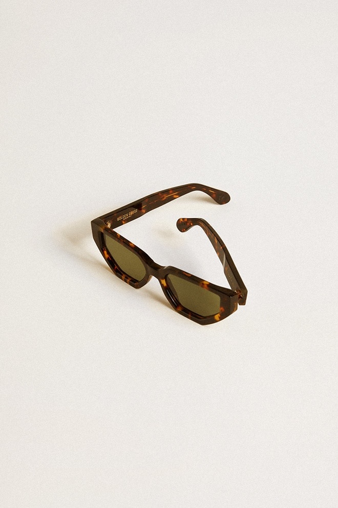 Rectangular-style sunglasses with Havana brown frame - 2
