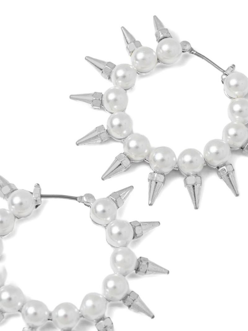 ALLSAINTS pearl-embellished spiked earrings outlook
