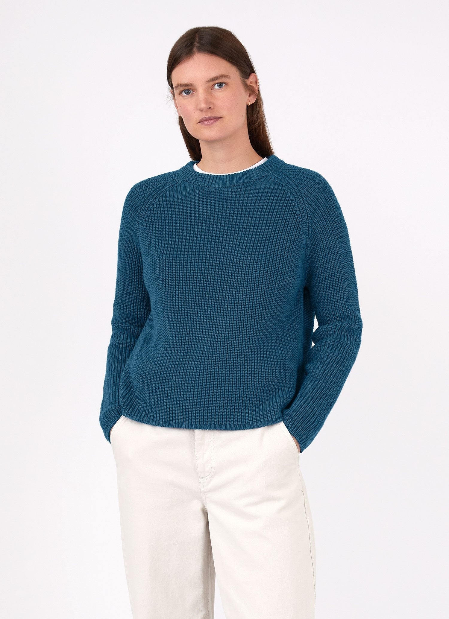 Cotton Boxy Crew Neck Jumper - 1