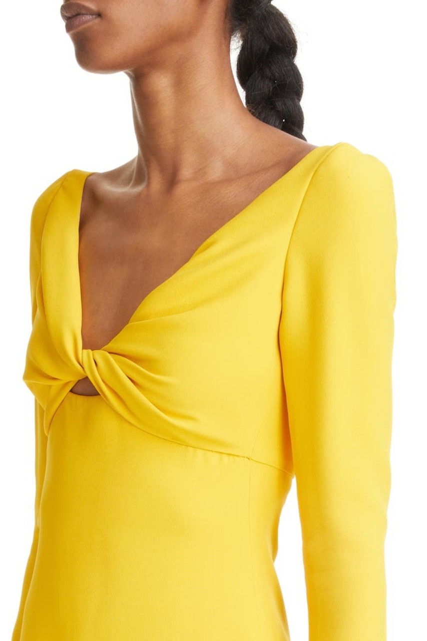 Long Sleeve Ruffle Hem Dress - 2