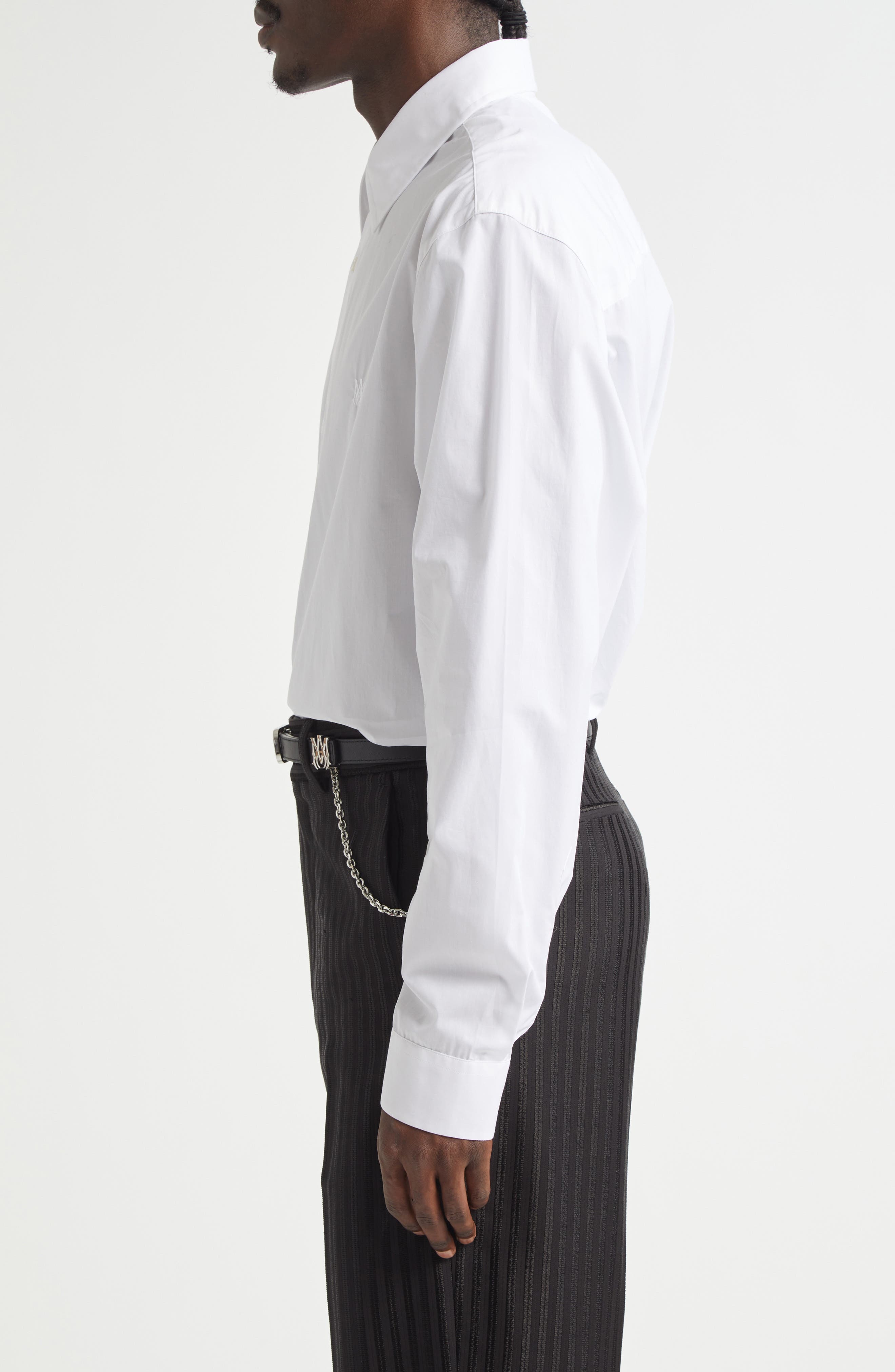 AMIRI Poplin Dress Shirt in White at Nordstrom - 3