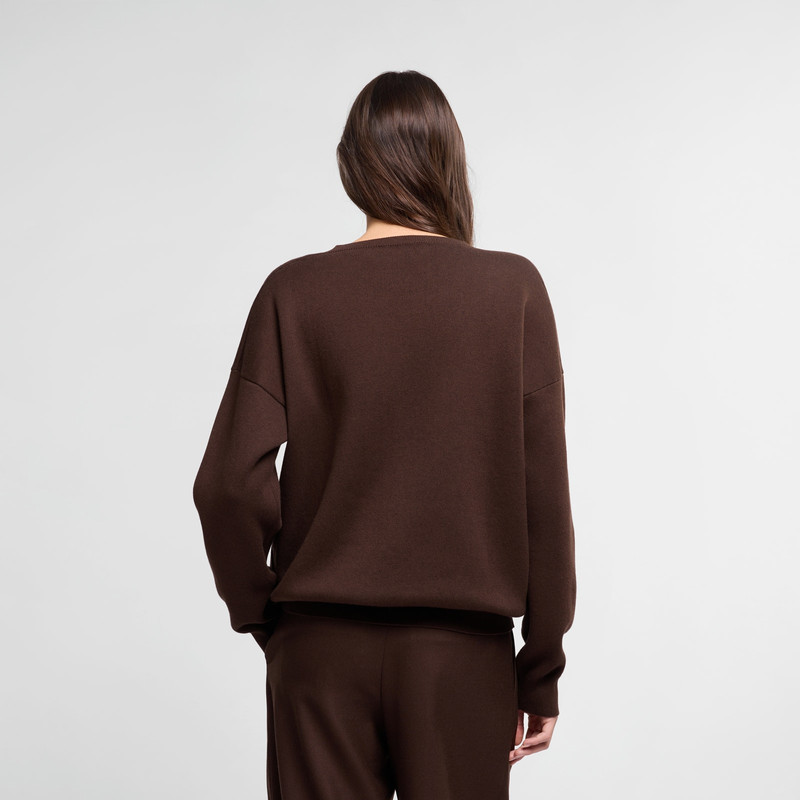V-neck pullover in doubled knit 4