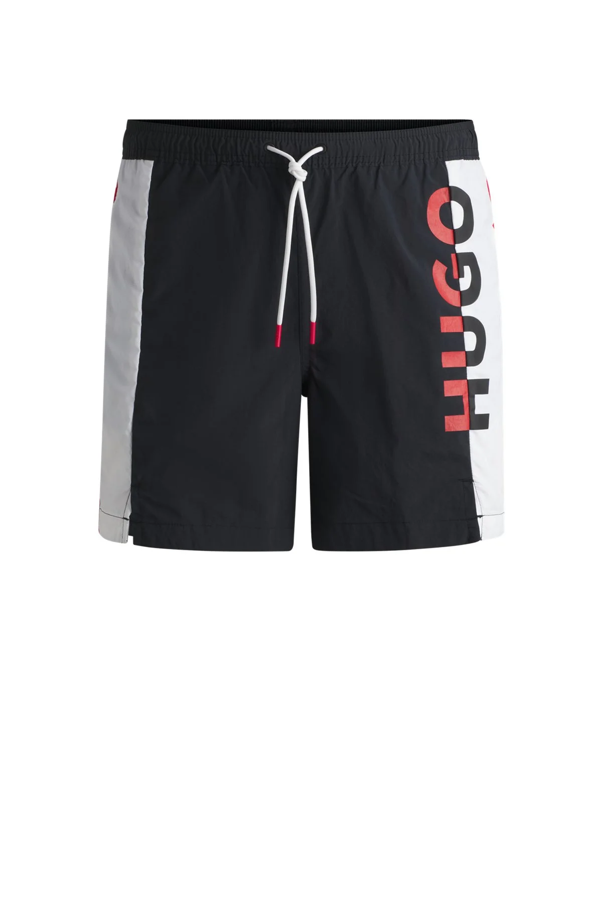 COLOR-BLOCKED SWIM SHORTS WITH TWO-TONE LOGO - 1