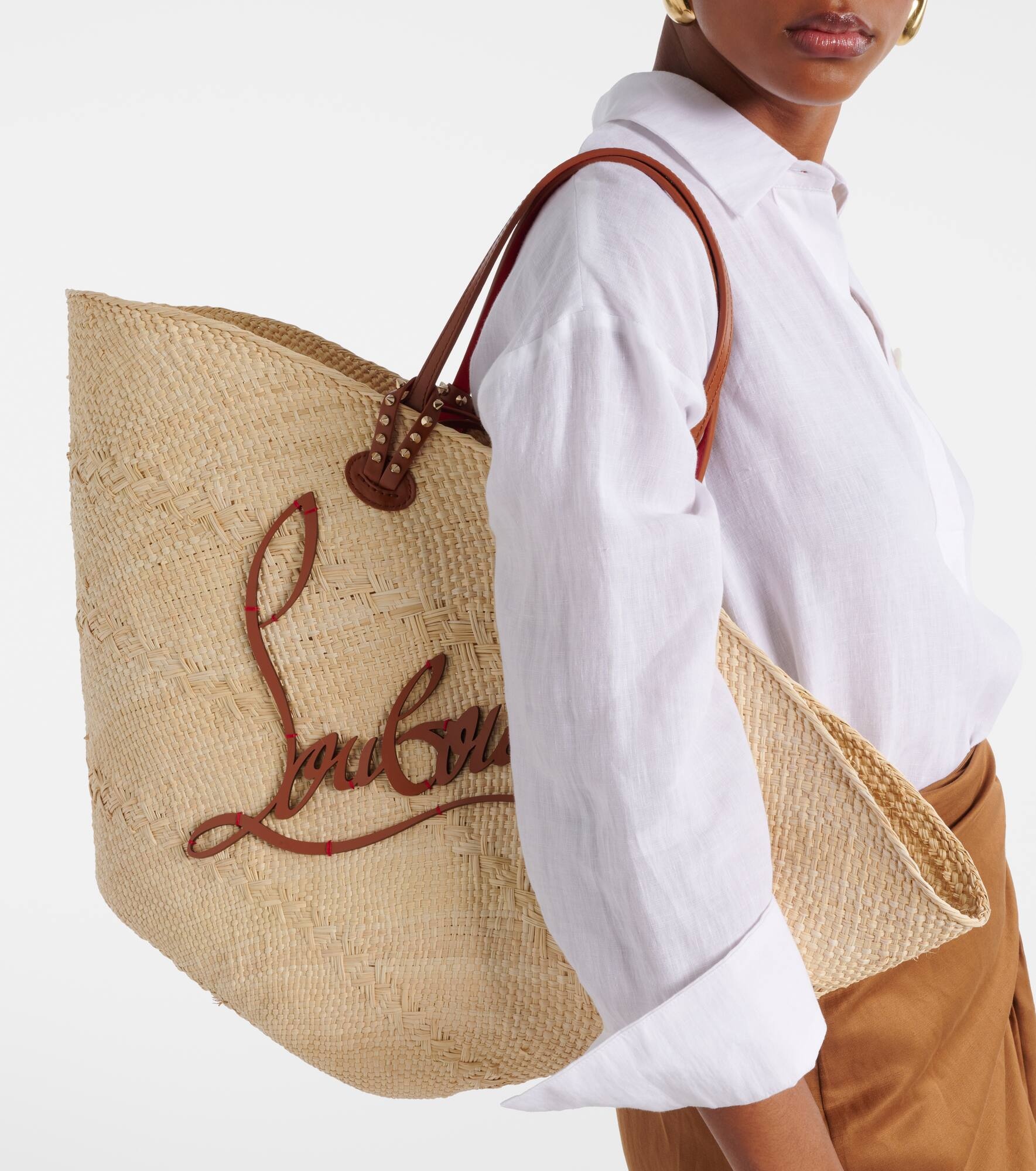 Cabata Large raffia tote bag - 6