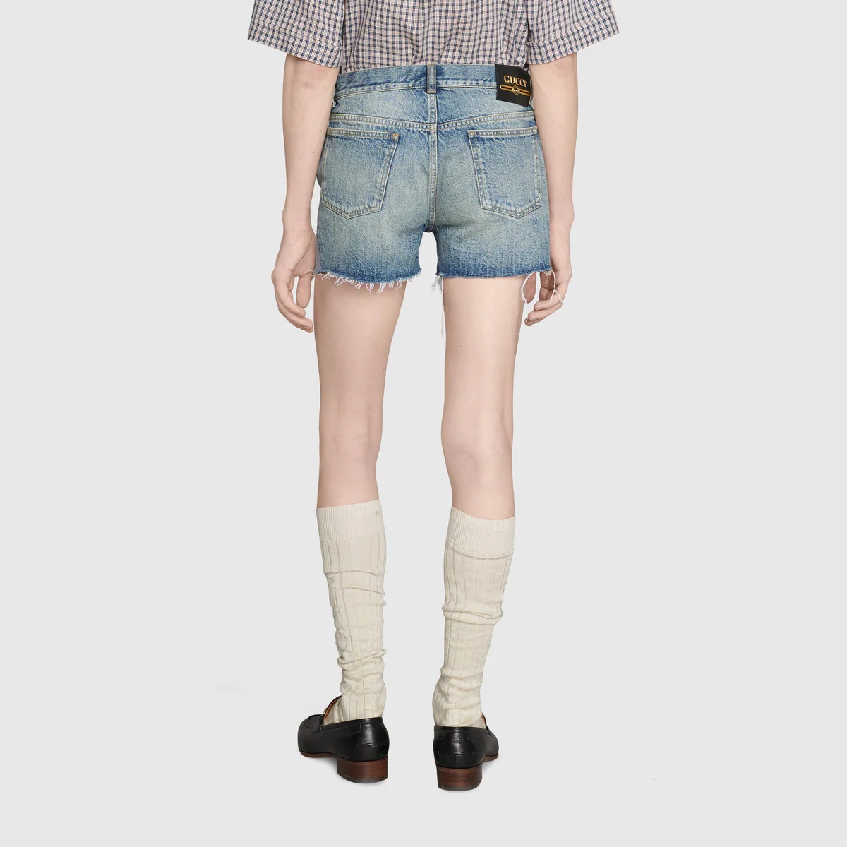 Eco resinated organic denim shorts - 5