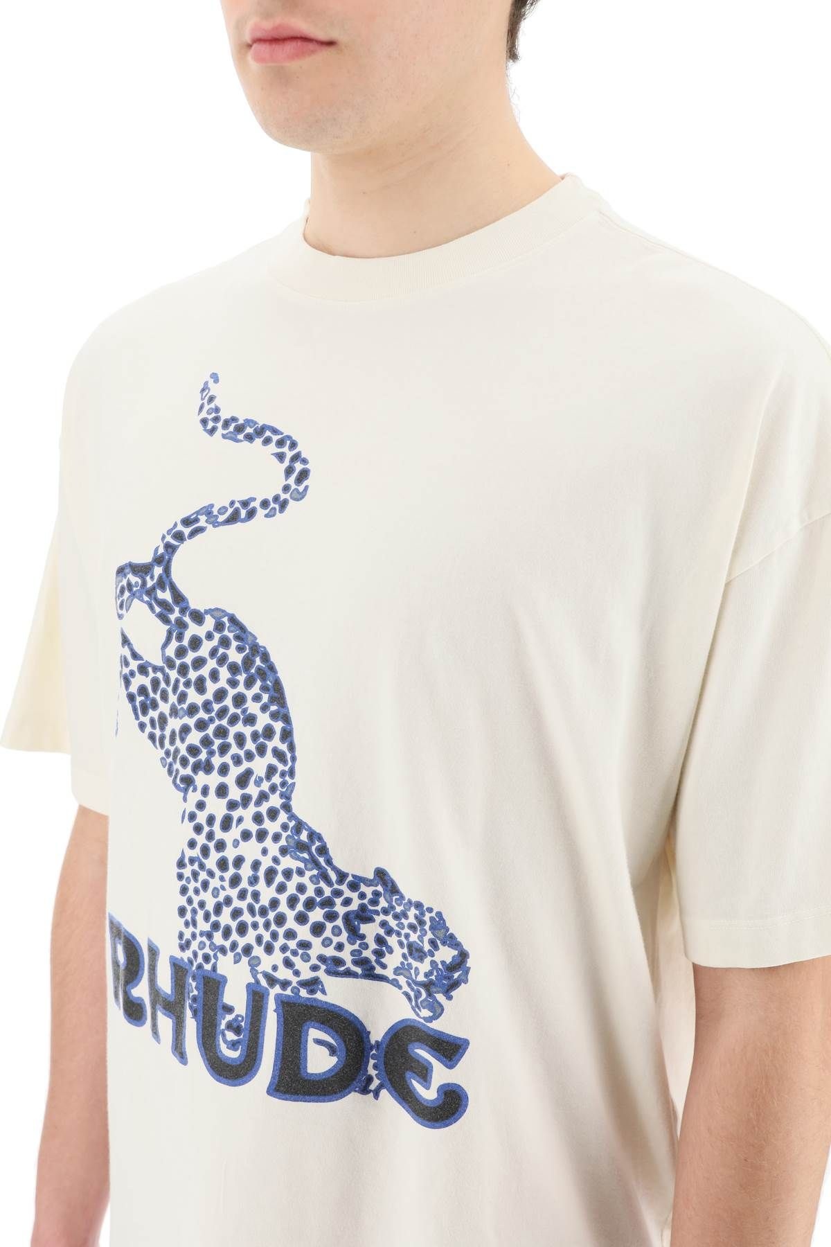 LEOPARD PRINT T-SHIRT WITH LOGO - 5