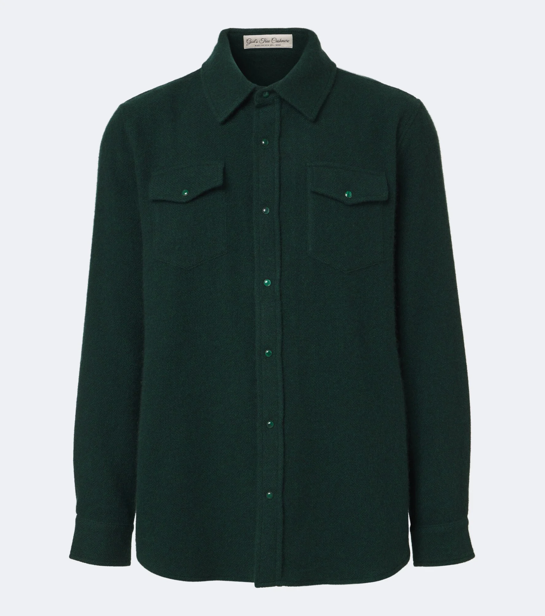 Cashmere shirt with malachite - 1