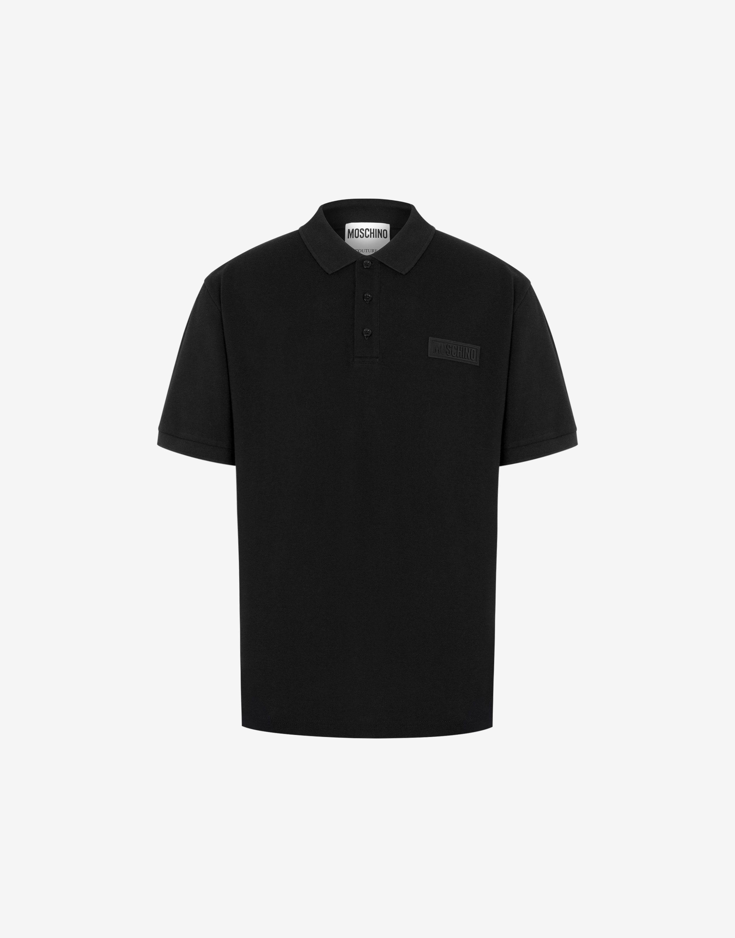 RUBBER LOGO PIQUÉ POLO SHIRT - 1