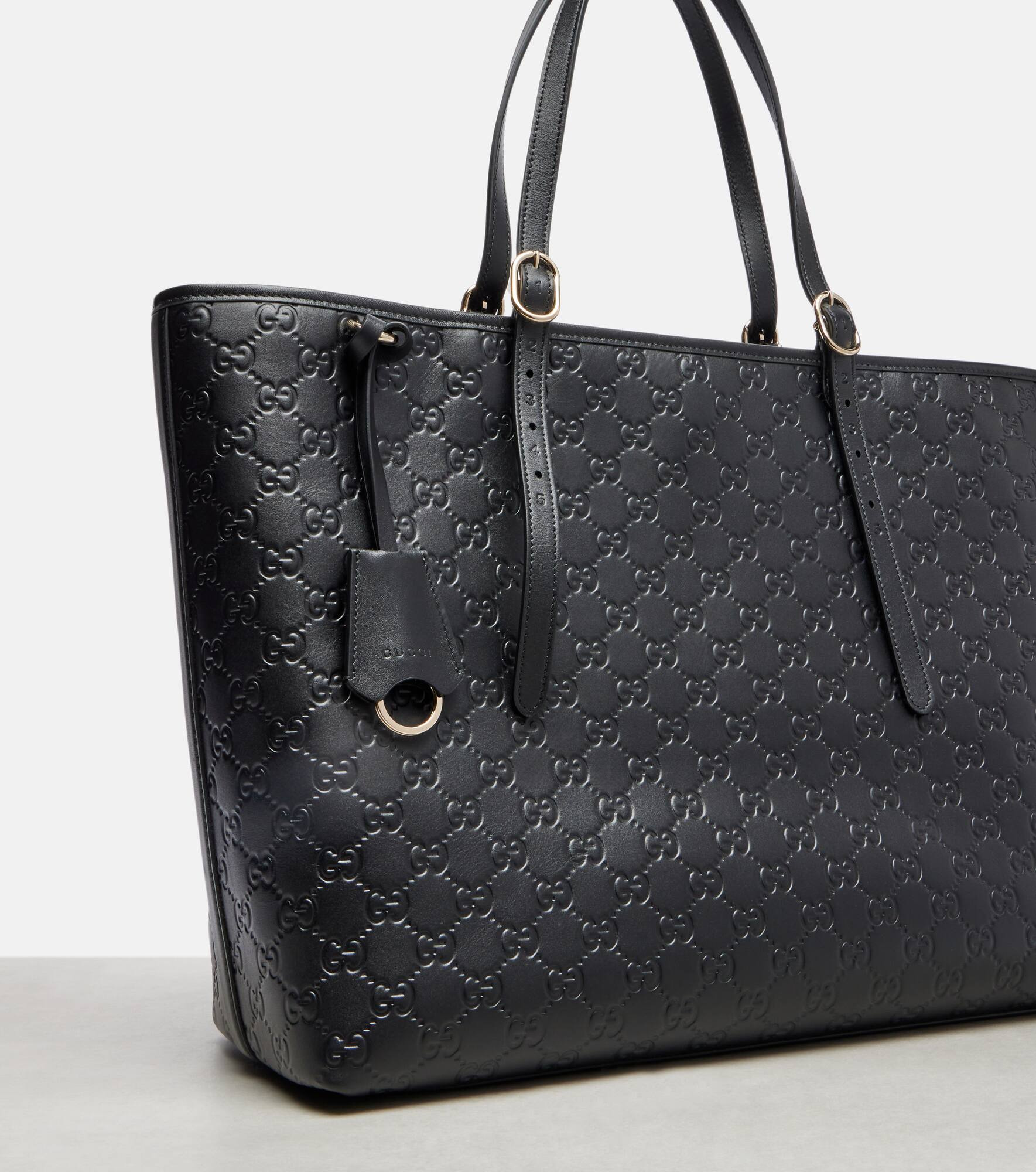 GG Emblem Large leather tote bag - 6