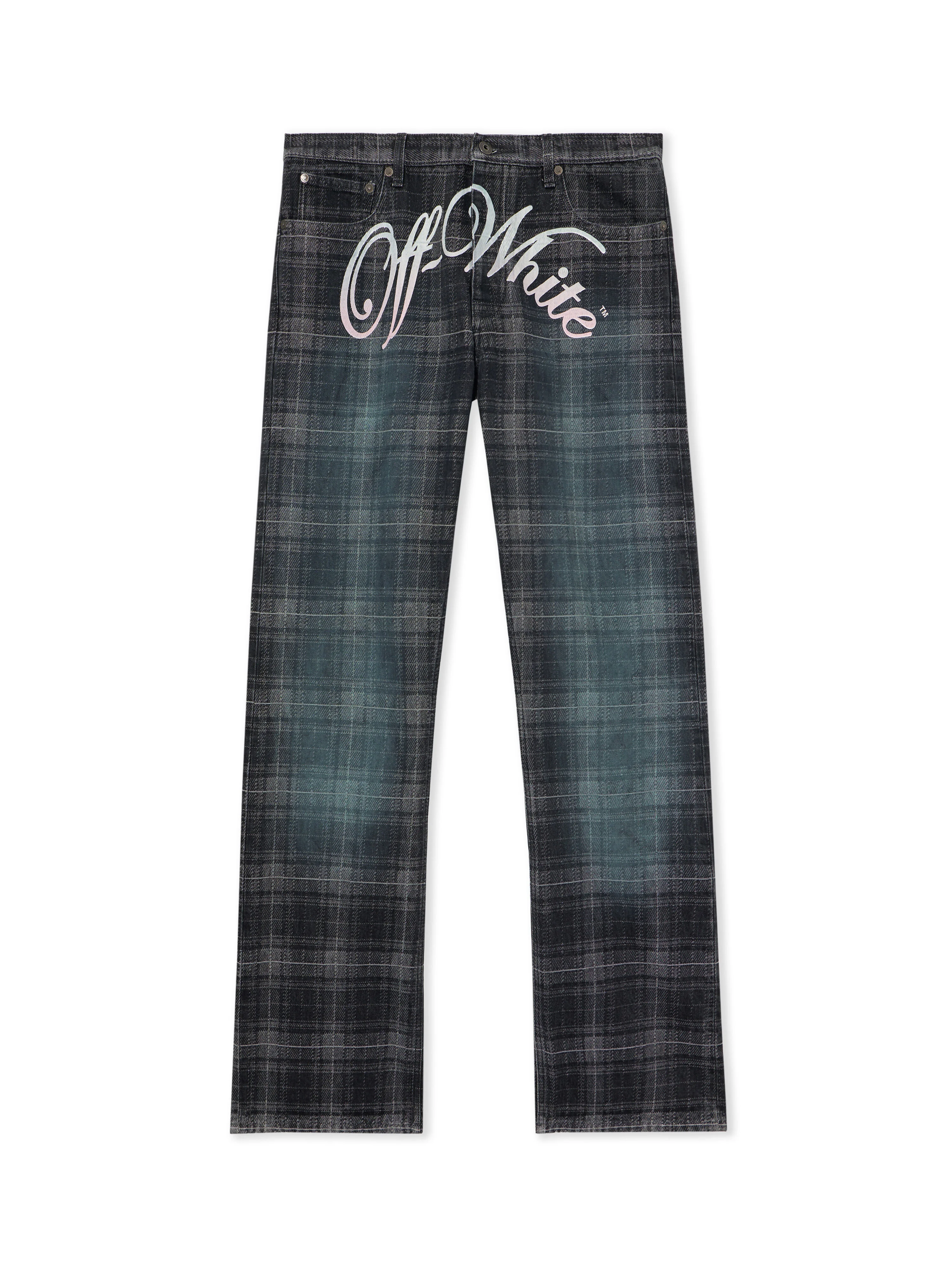 Check Jacqaurd Slim Relax Jeans - 1