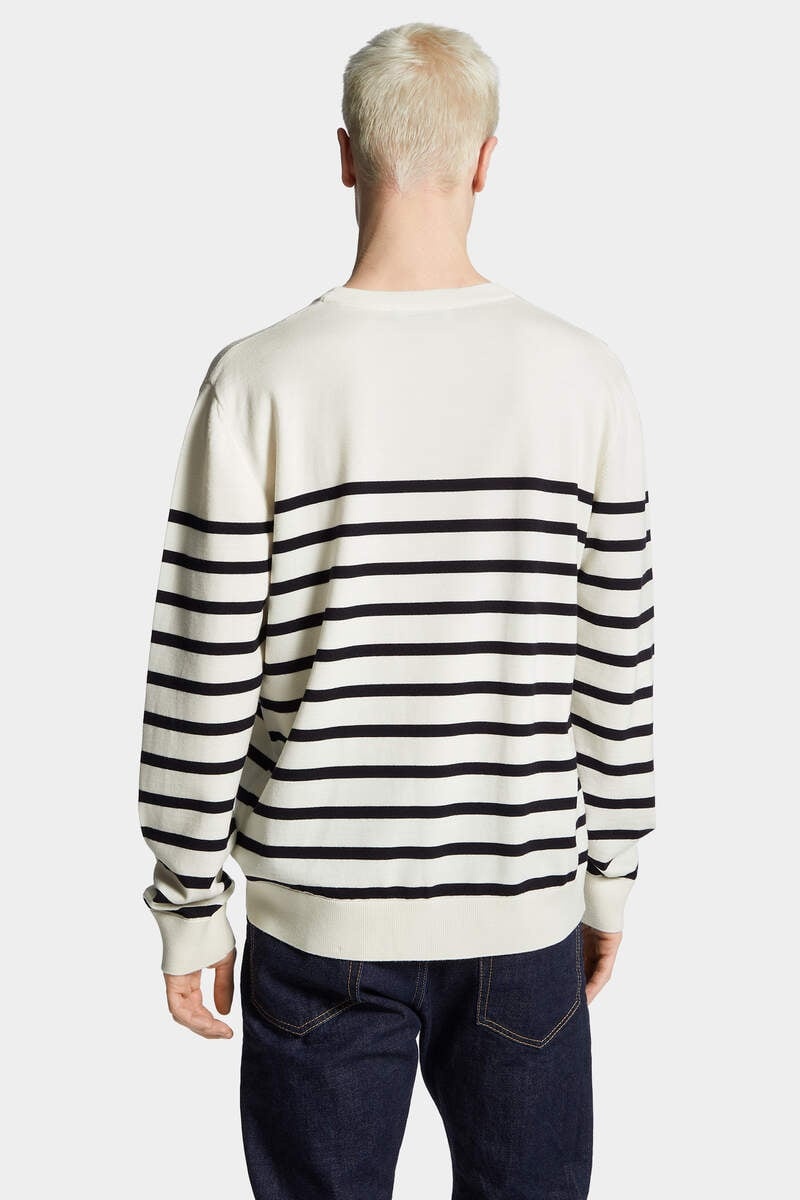 STRIPED KNIT SWEATER - 4