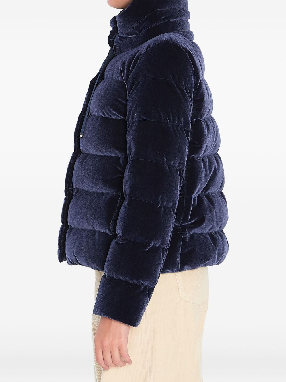 velvet quilted jacket - 3