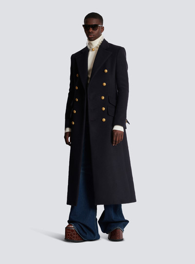 Balmain Long military-style coat outlook