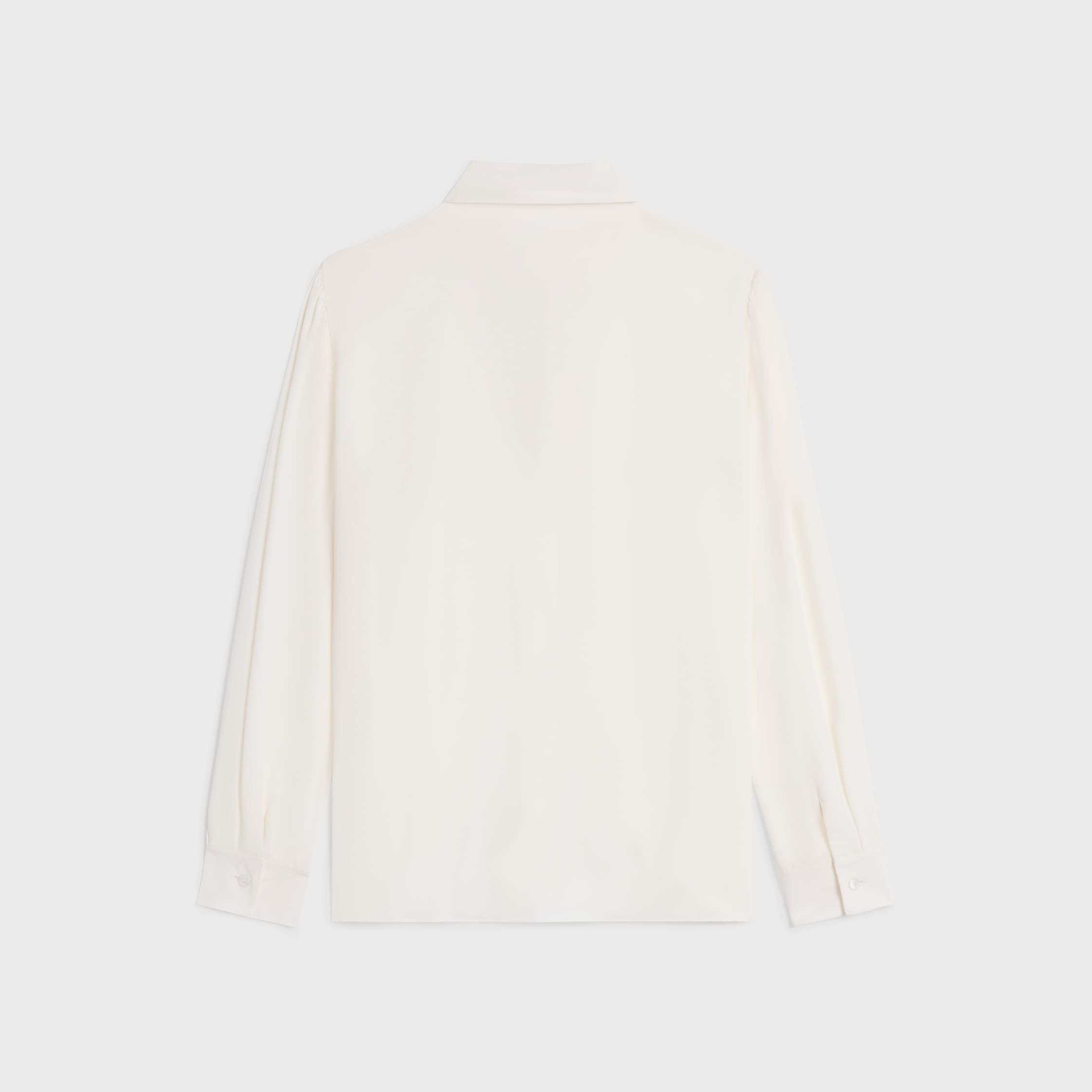 lavallière blouse in crêpe de soie and acetate - 2