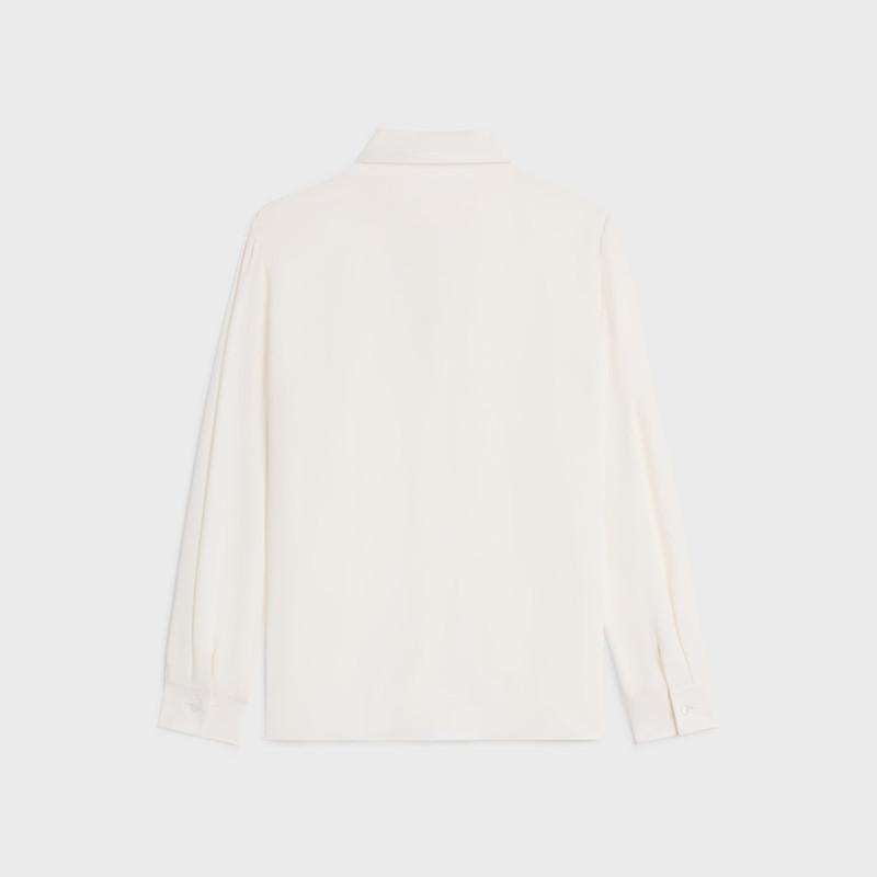 CELINE lavallière blouse in crêpe de soie and acetate outlook