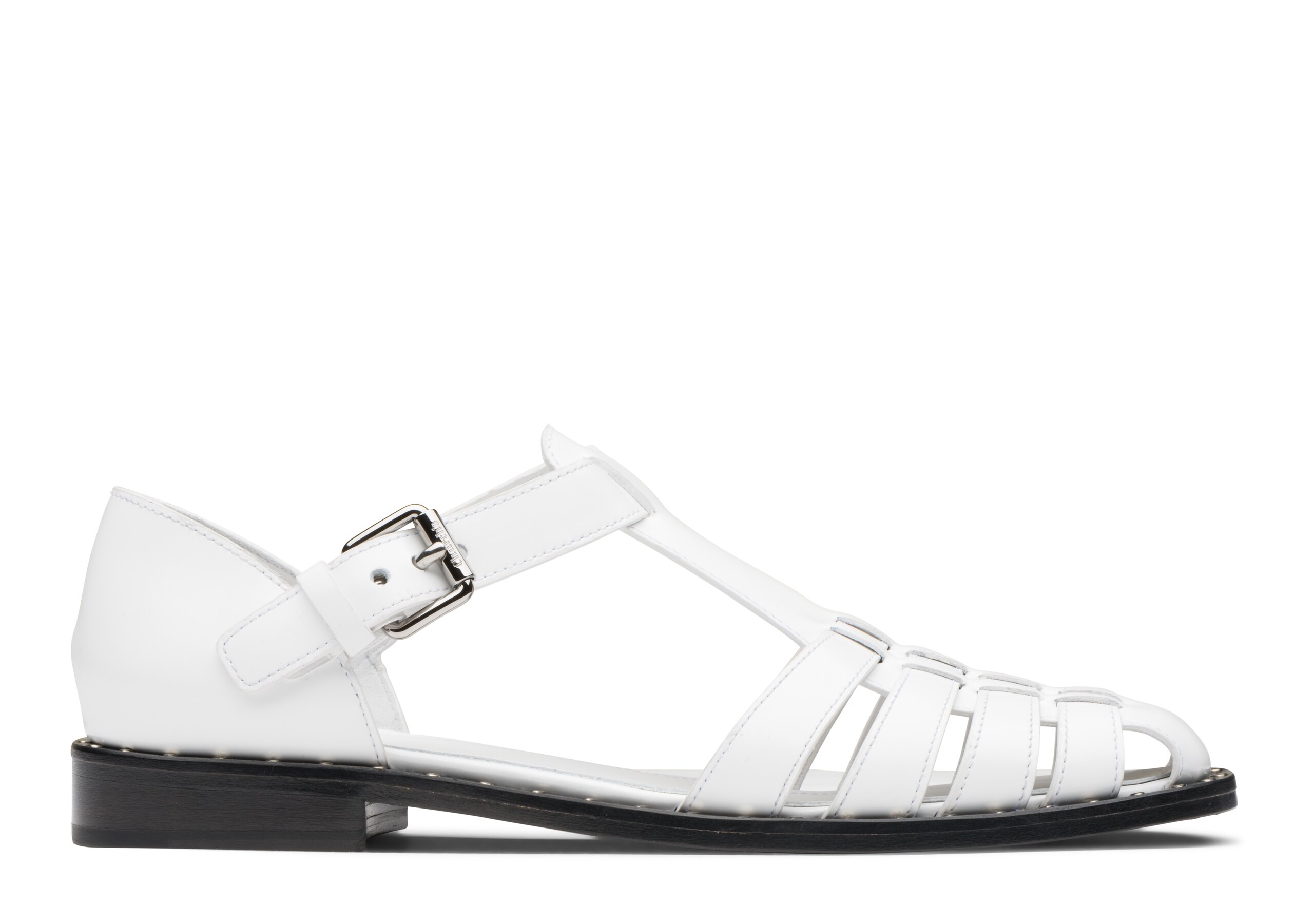 Kelsey met
Calf Leather Sandal Stud White - 1