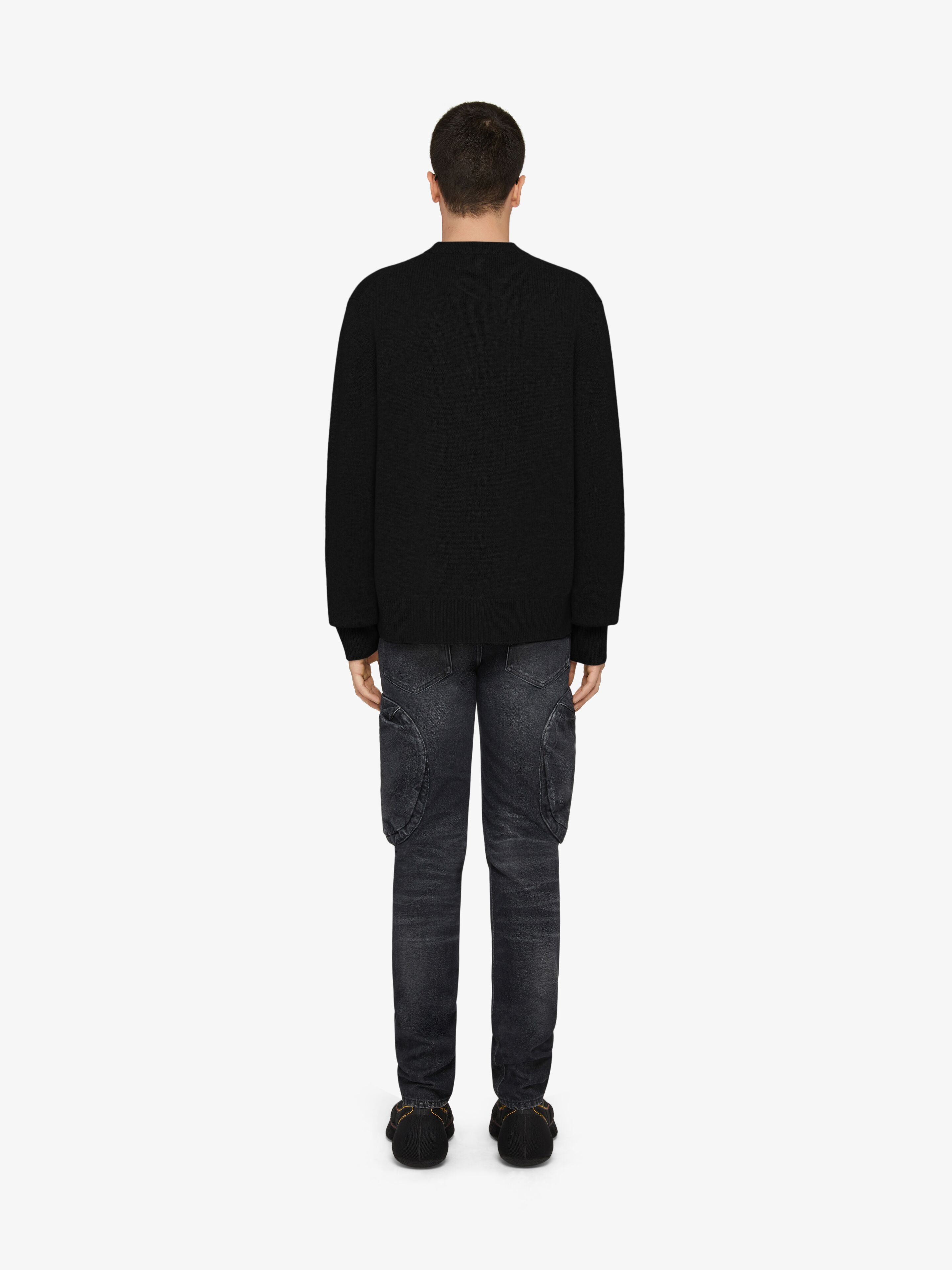 GIVENCHY COLLEGE SWEATER IN WOOL AND CASHMERE - 4