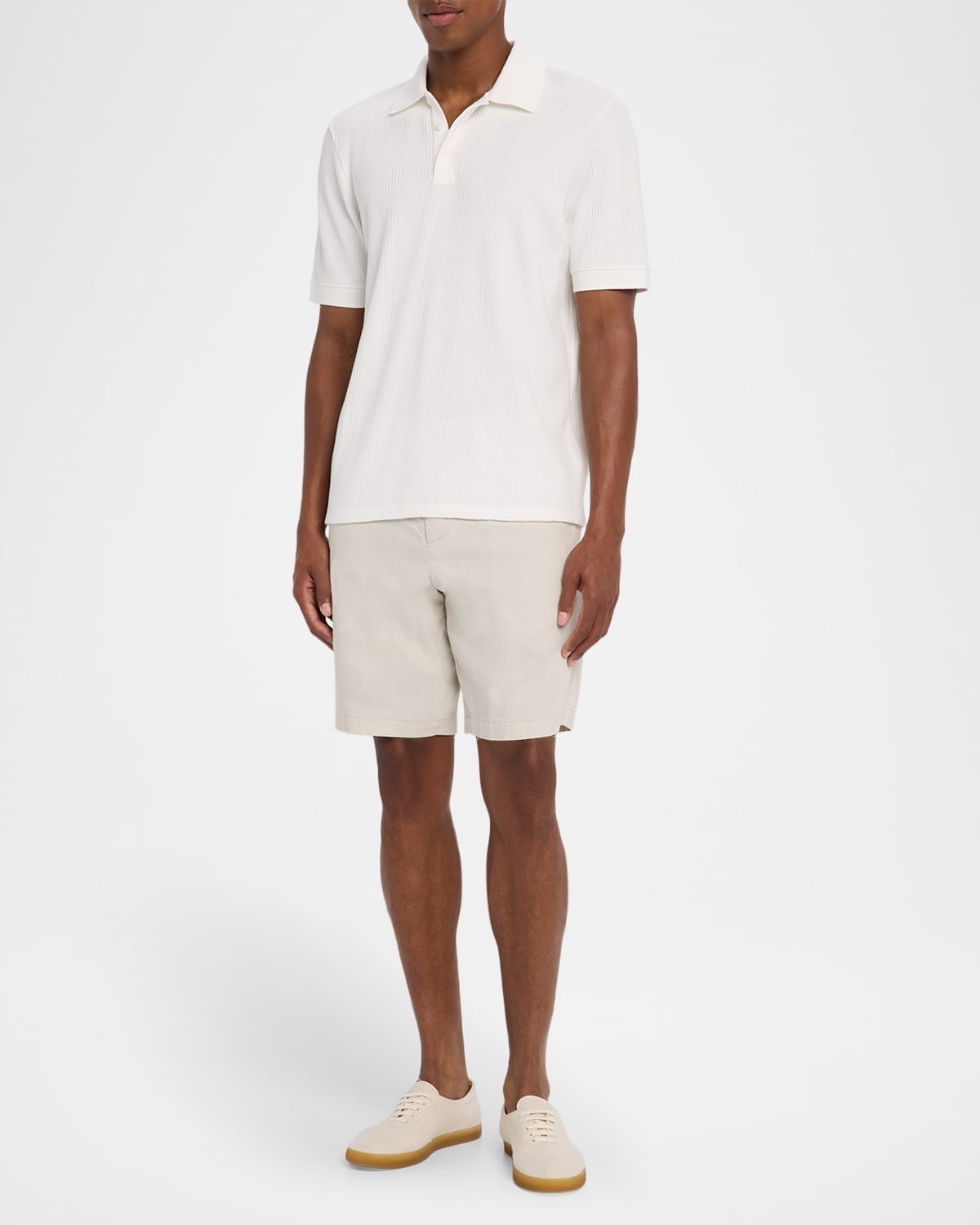 Men's Variegated Textured Stripe Polo Shirt - 2