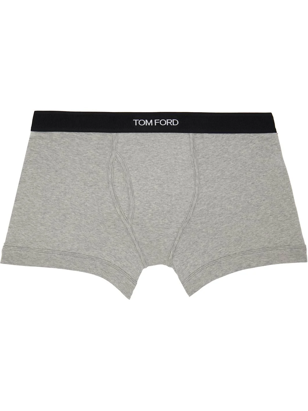 Gray Cotton Boxer Briefs - 1