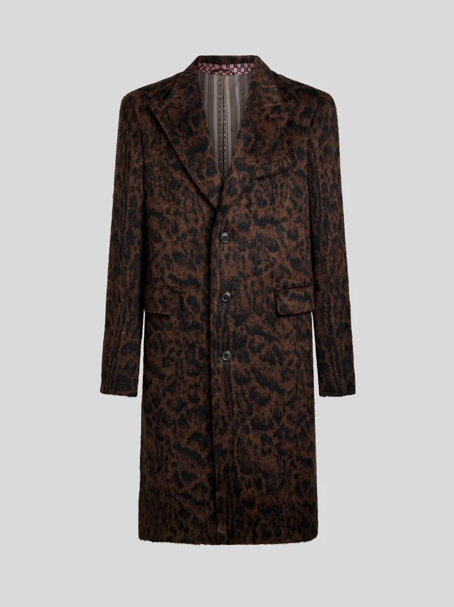 JACQUARD COAT WITH ANIMAL MOTIF - 1