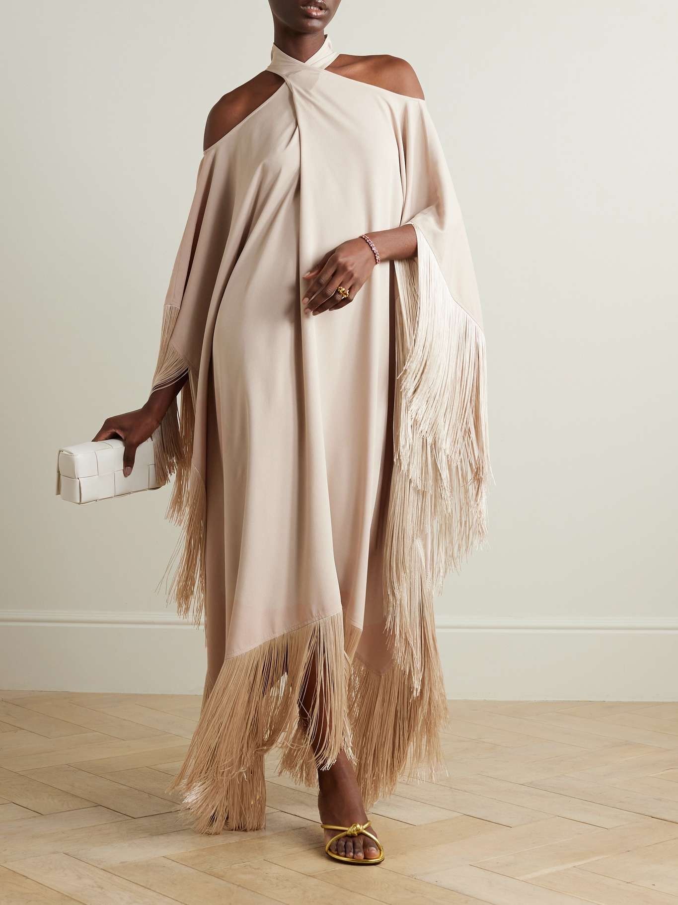 Mambo fringed crepe kaftan - 2