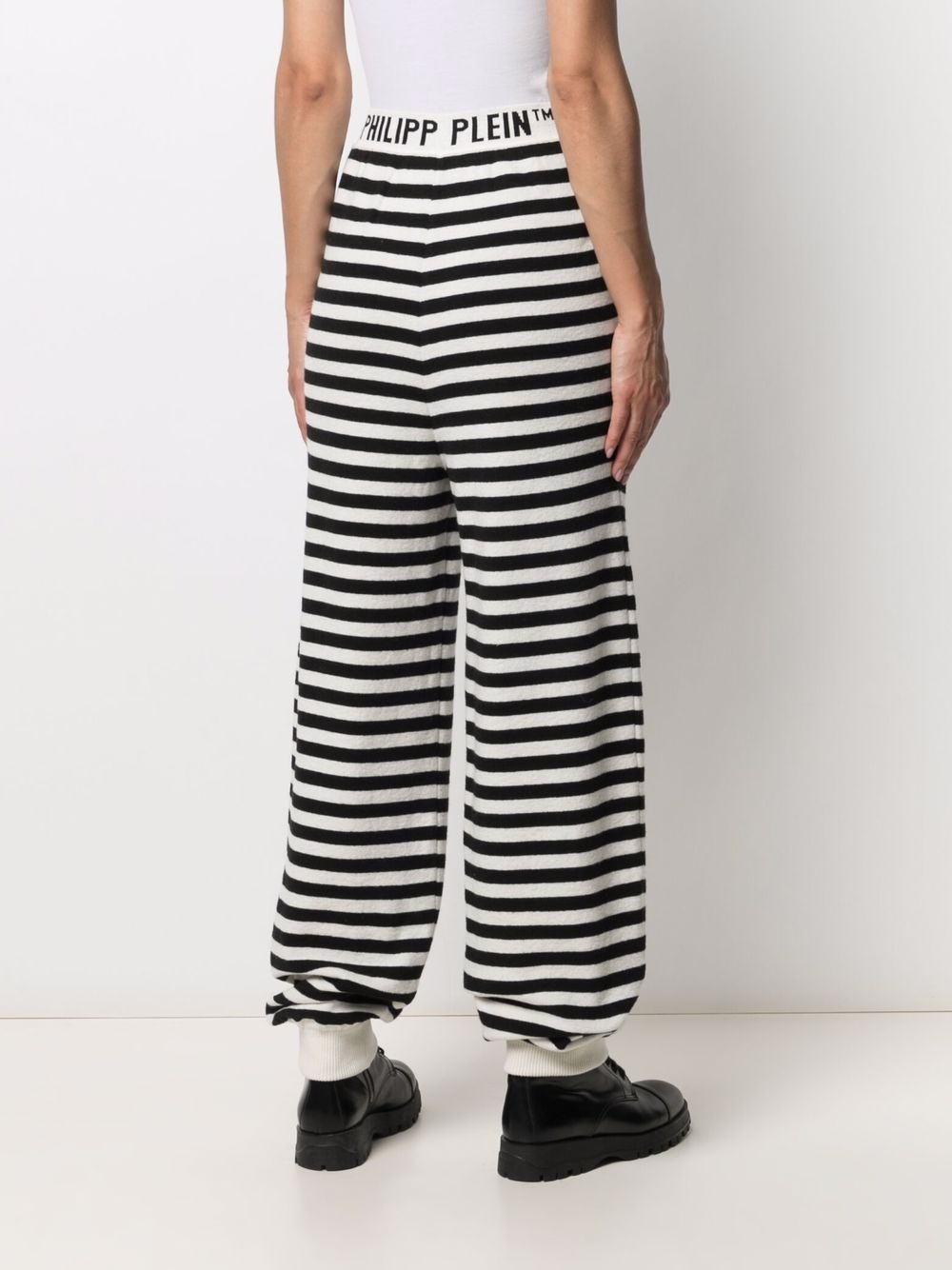 striped knitted trousers - 4