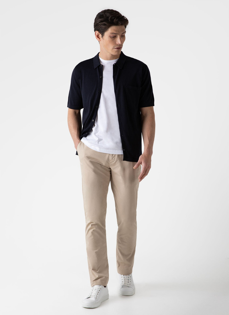 Sunspel Sea Island Cotton Knit Shirt outlook