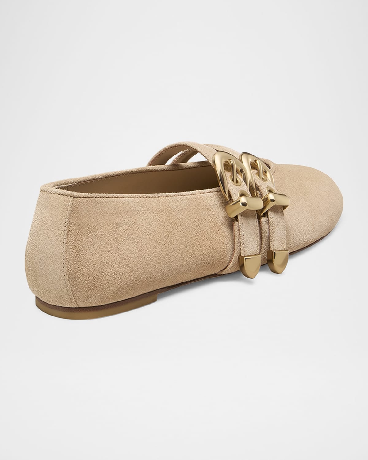 Maven Suede Buckle Mary Jane Ballerina Flats - 3