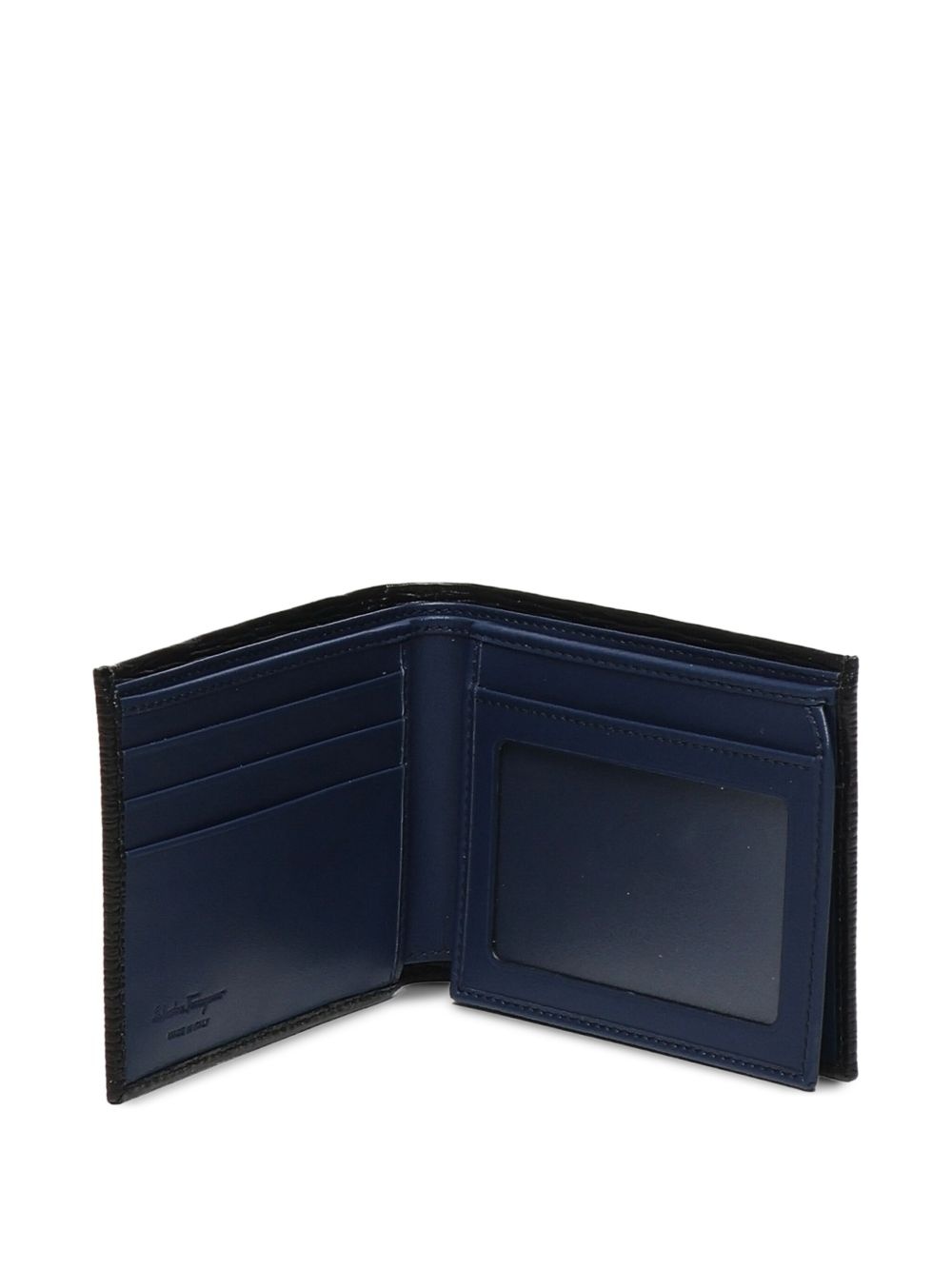 logo-plaque textured-leather wallet - 3