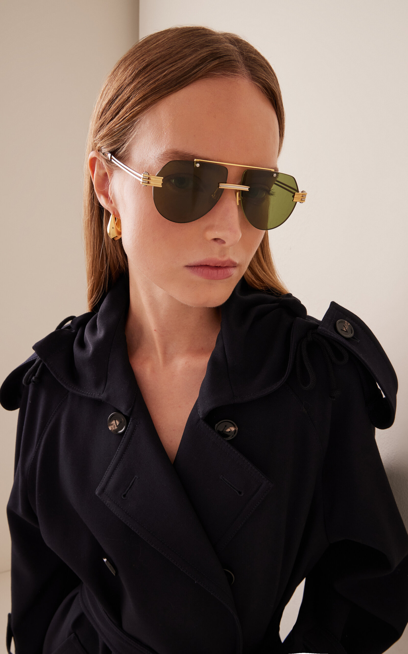 Aviator-Frame Metal Sunglasses green - 2