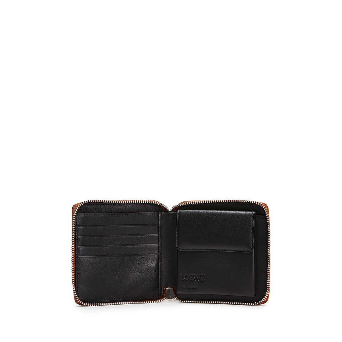 Puzzle square zip wallet in classic calfskin - 3