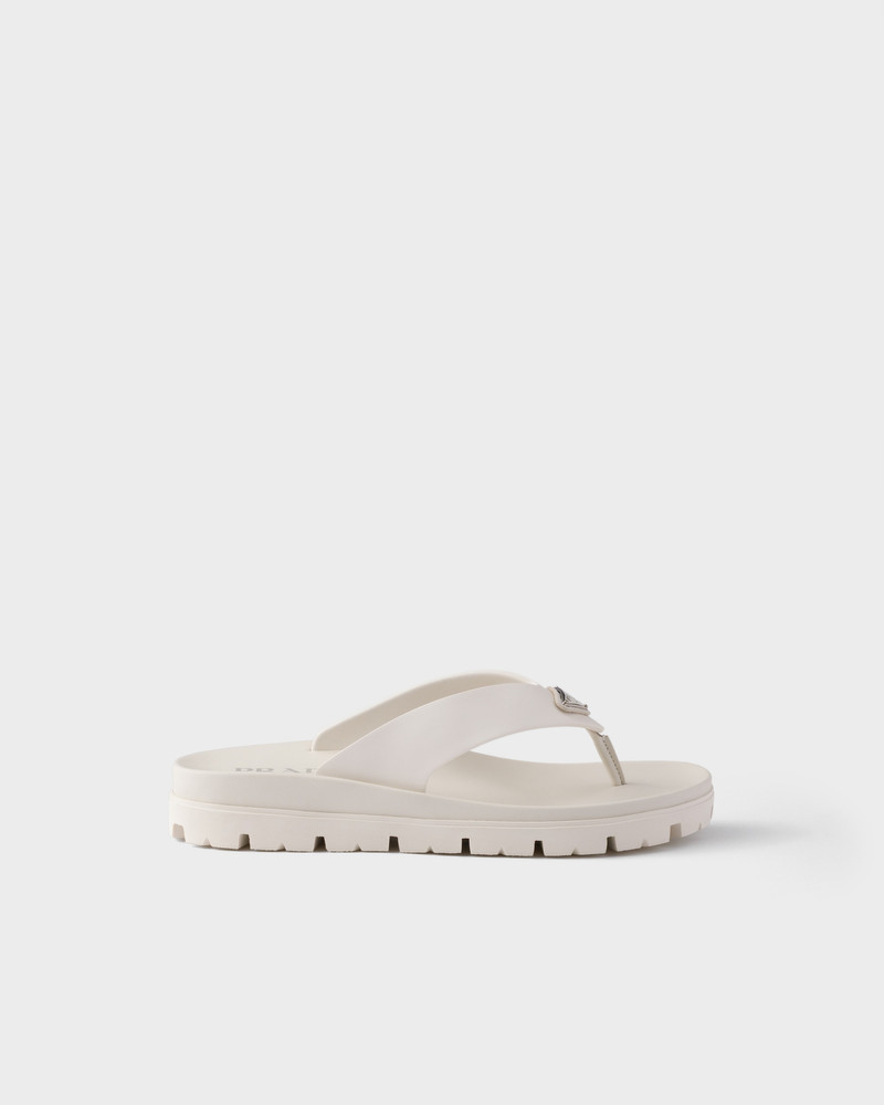 Prada Rubber thong sandals outlook