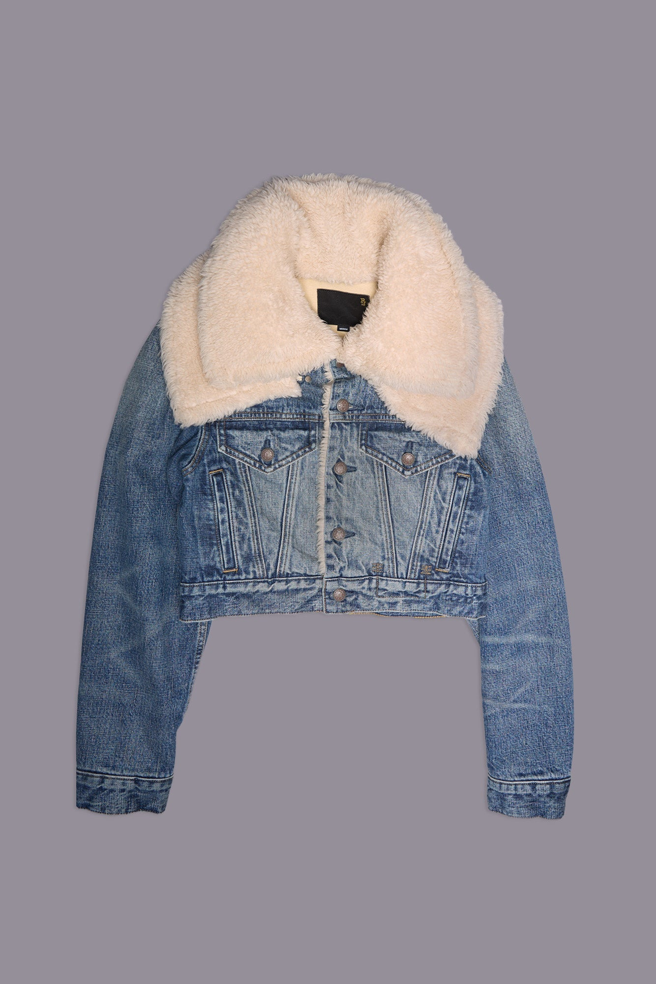 DOUBLE COLLAR  SHERPA TRUCKER JACKET - 3
