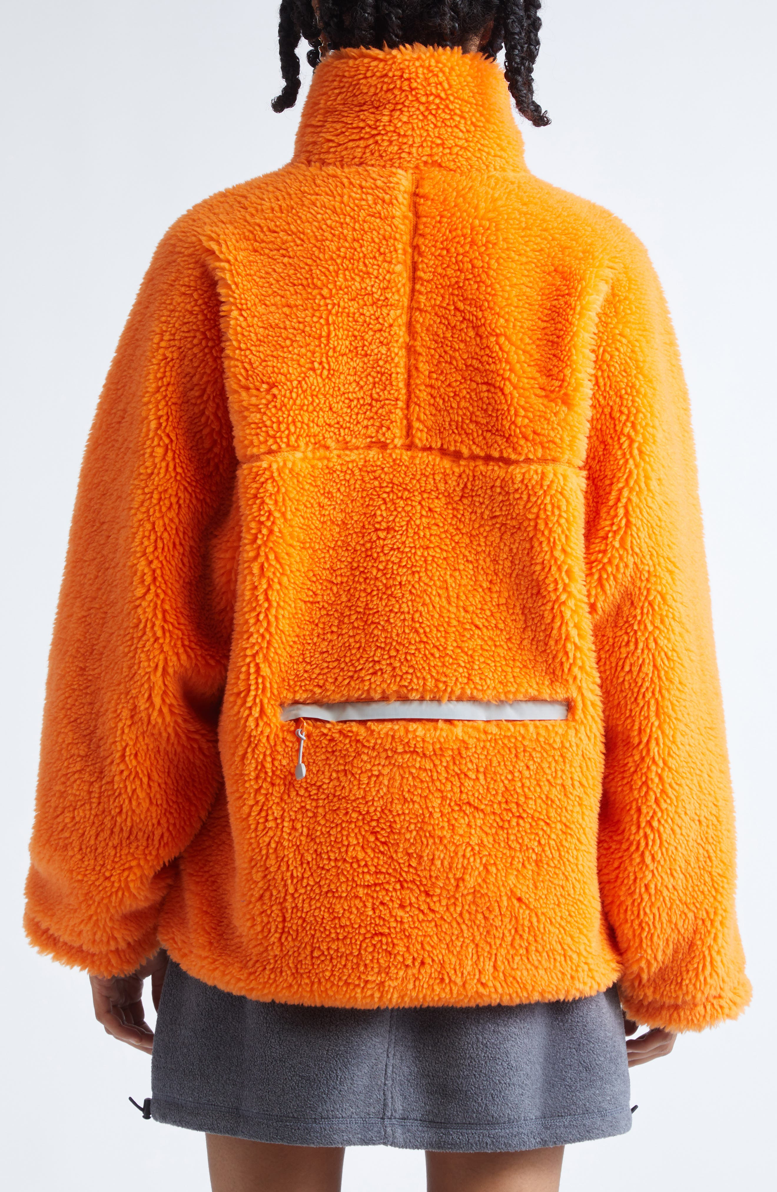 Sandy Liang Rain Fleece Jacket in Orange at Nordstrom - 3