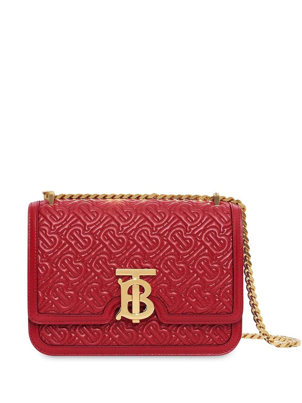 small quilted monogram shoulder bag - 1