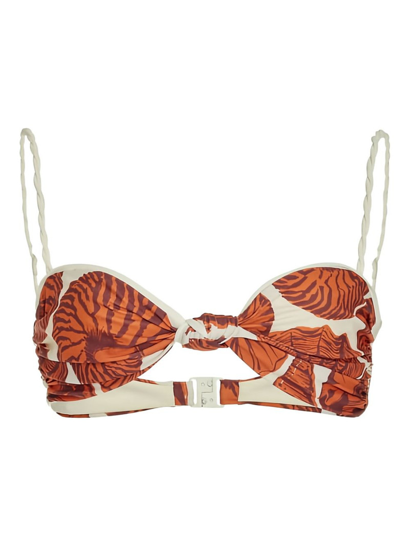 oyster shell-print bikini top 1